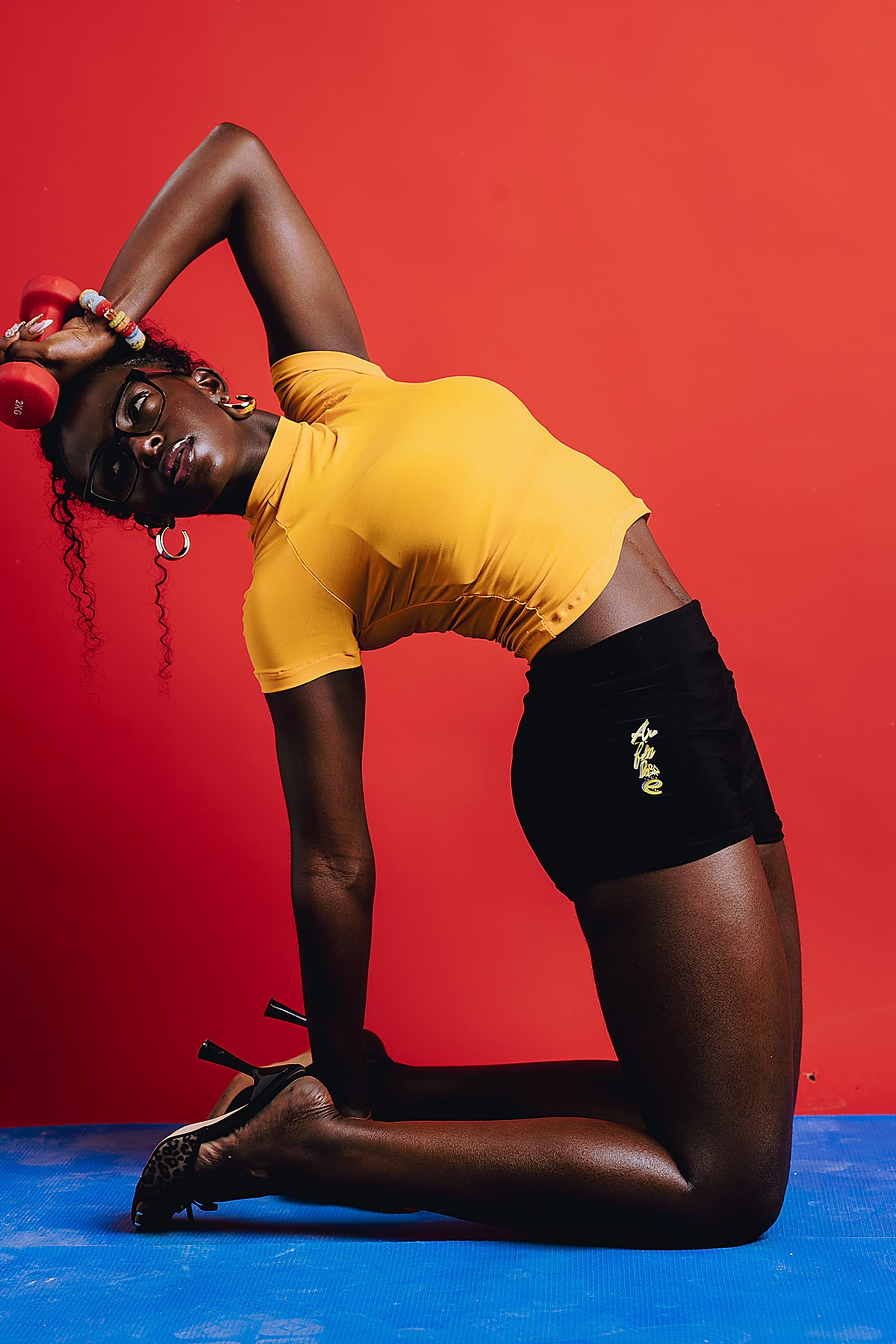 Battle Shorts Yellow — Kid Light campaign on red